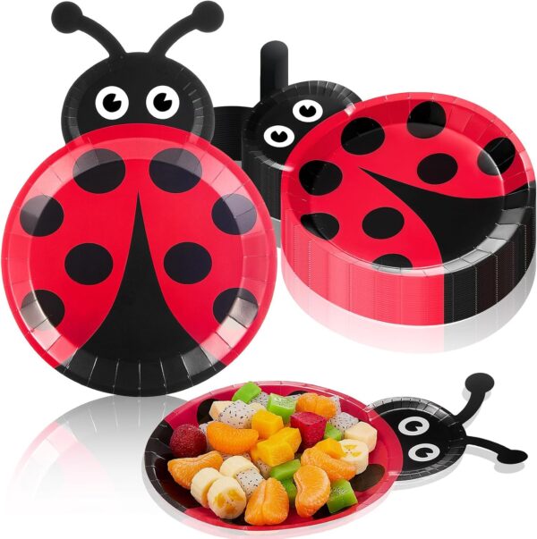 Platos Ladybug mariquita (pack 4)