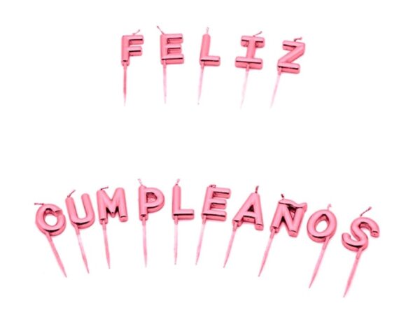 Velas letras feliz cumpleaños (rojas)