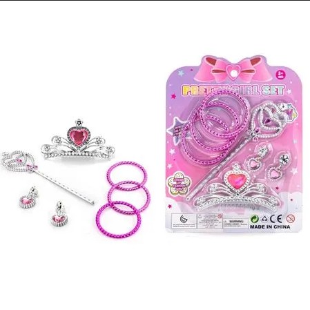 Set diadema, pulseras, varita y aretes (diseños variados)