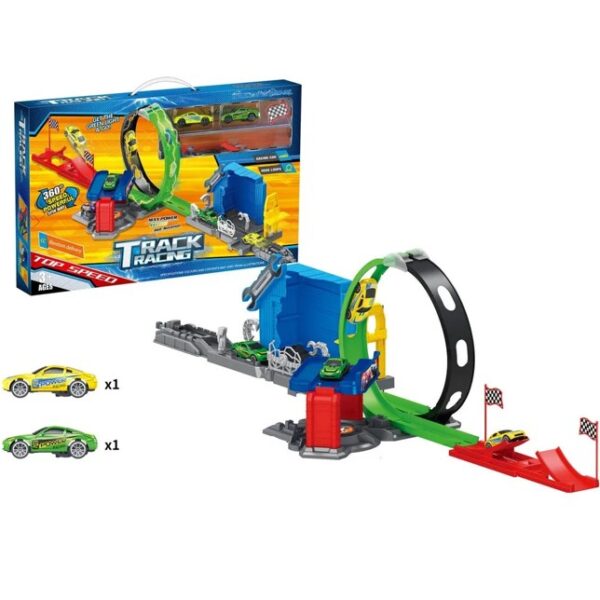 Pista De Carreras Track racing  360 rotation max power (2 vehiculos)