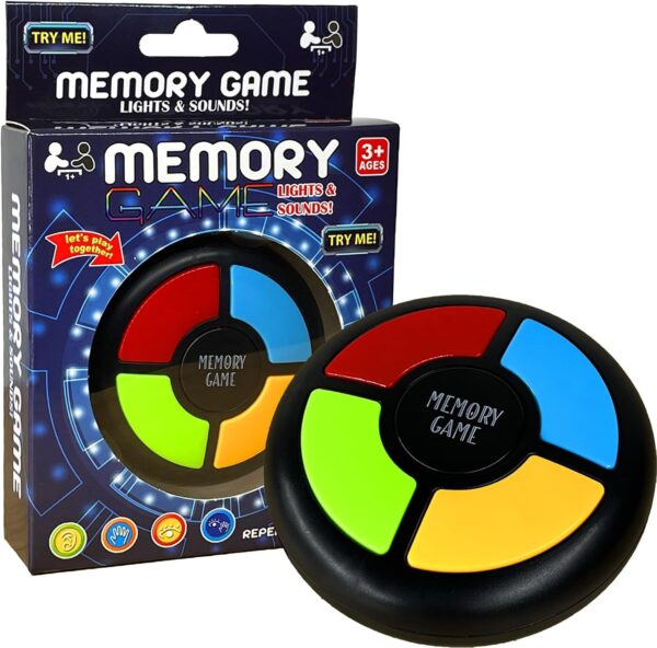 Memory Game toy (Juego de Memoria, Electronico, Colores con Luces y Sonidos)